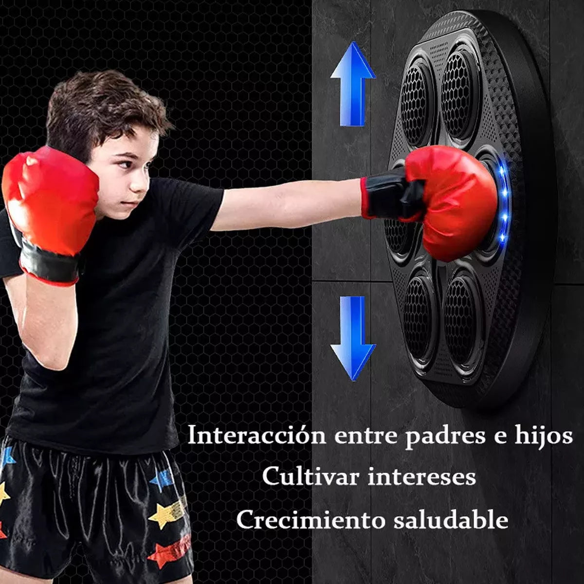 Máquina de boxeo inteligente modelo yk-003 + guante negro