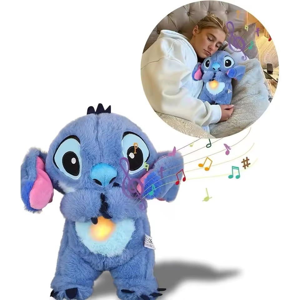 Stich Peluche relajante  para bebé que simula respiración